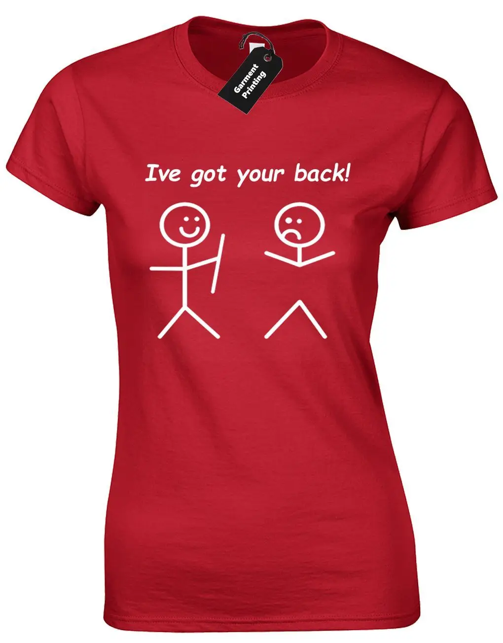 IVE GOT YOUR BACK женская футболка с надписью STICKMAN HUMOUR TUMBLR подарок для друга героями