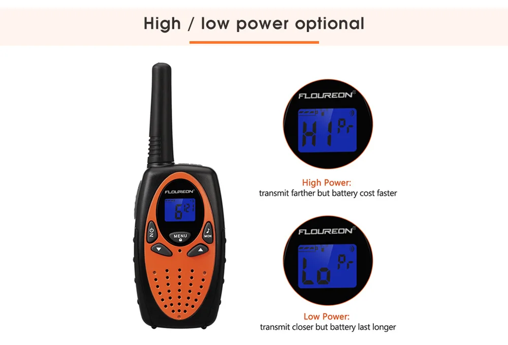 FLOUREON XF 638 8 каналов рации PMR 446MHZ VOX двухстороннее радио 3 милей расстояние передачи ручной домофон 2 шт