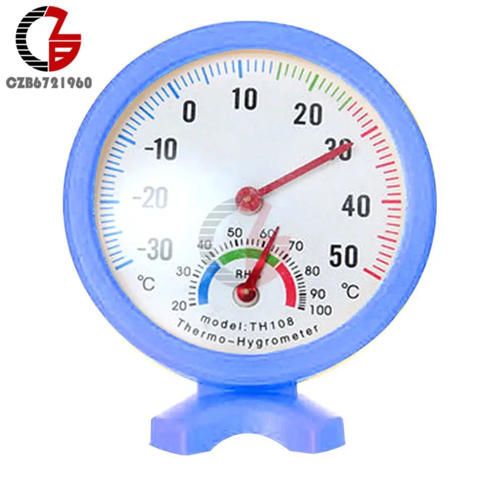 Аналоговый термометр гигрометр мини измеритель температуры TH108 детектор