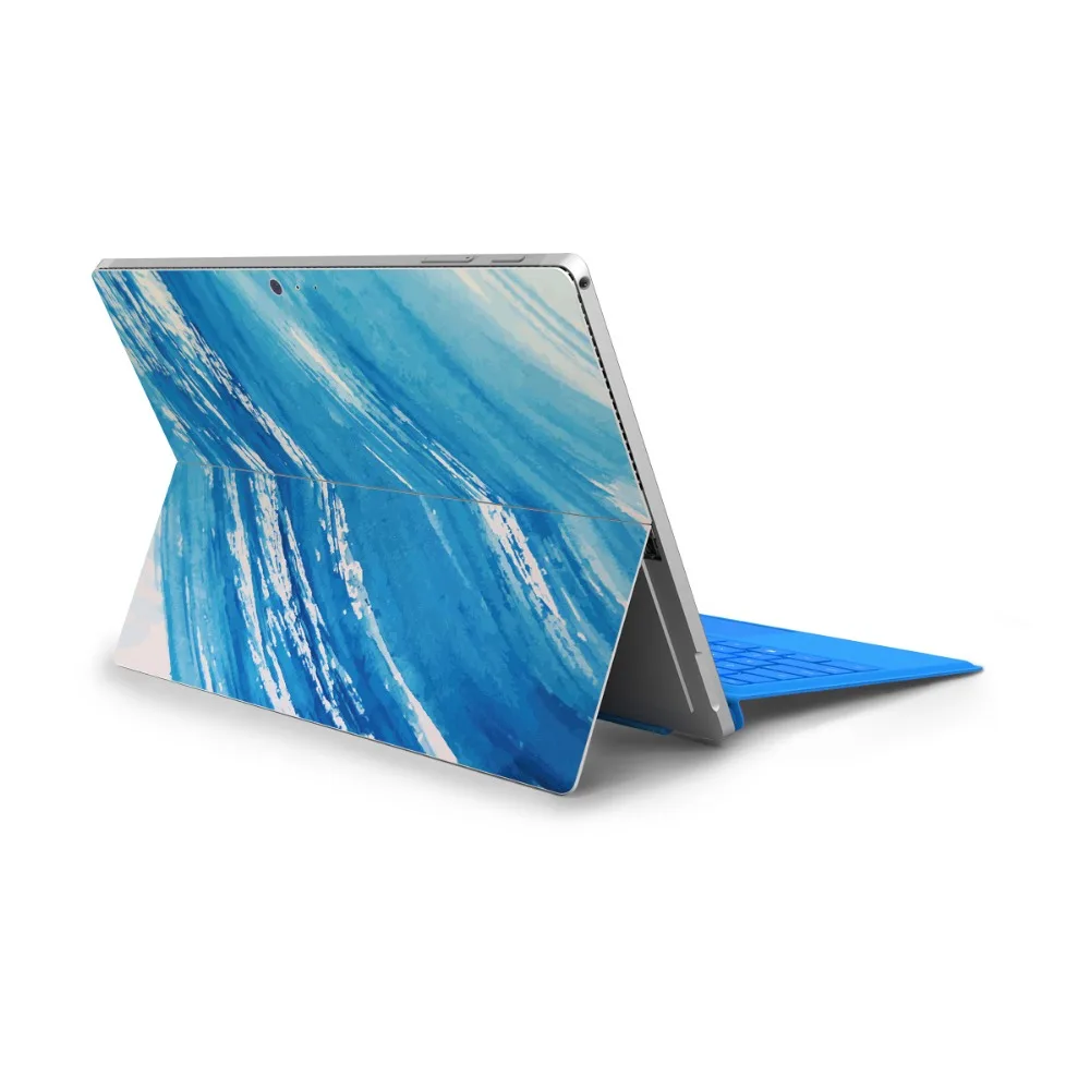 Синий Стиль масляной живописи наклейки для ноутбука для microsoft Surface Pro 6 Pro 5 задняя крышка ПВХ Виниловая Наклейка Наклейки для Surface Pro 4