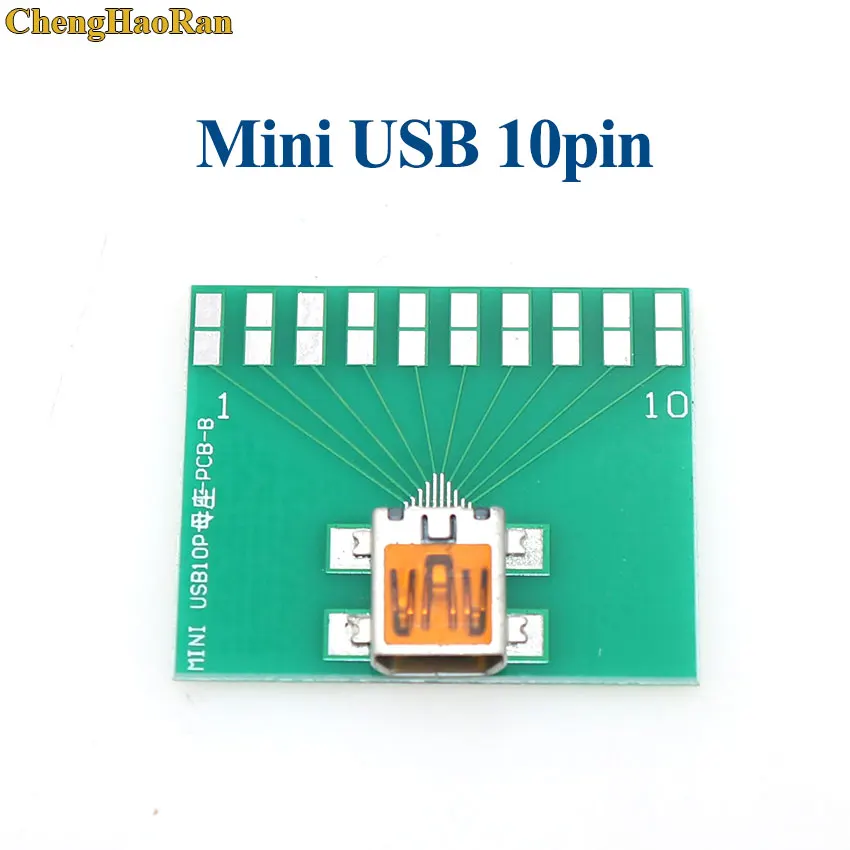 mini usb 10pin ChengHaoRan для iPhone 5 5S 6 Мини видеокамера с разъемом Micro USB Для DIP адаптер PCB Тесты Плата USB 2,0 3,0 3,1/Тип-C/HDMI Женский Разъем - Цвет: mini usb 10pin