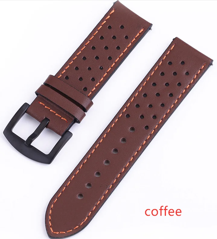 coffee Воловья кожа Ремешки, 18, 20, 22, 24 мм Для женщин Для мужчин Quick Release Plate для samsung Шестерни S3 moto360 Натуральная кожаные старинные часы ремешок - Цвет ремешка: coffee
