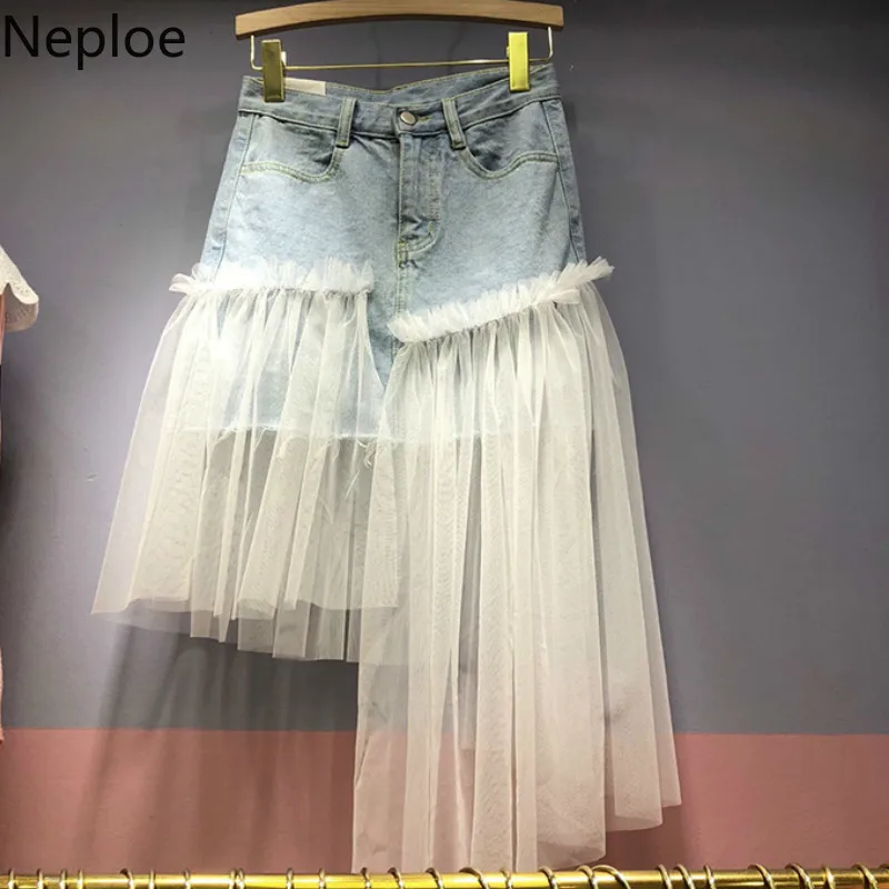 Neploe нерегулярные юбки в стиле пэтчворк Для женщин летние 2019 новые модные
