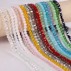 Бусины из стекла, граненые, для изготовления ювелирных изделий, 100 шт.лот, 4 мм, 6 мм