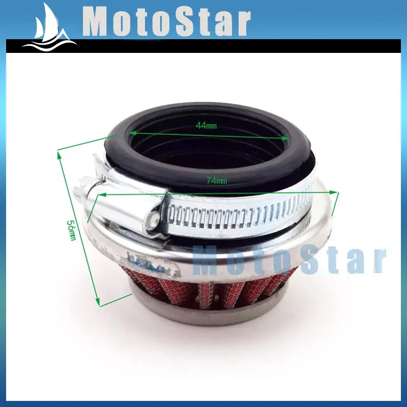 44 мм воздушный фильтр + адаптер скорости стек для 2 такта 33 43cc 49cc двигатель большая