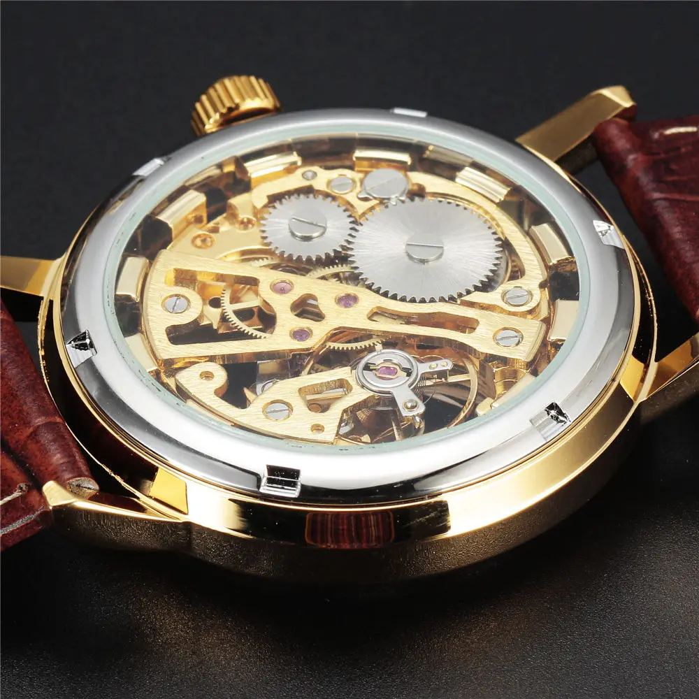 SEWOR руки Ветер механические часы Мужчины Скелет Спорт лучший бренд класса люкс