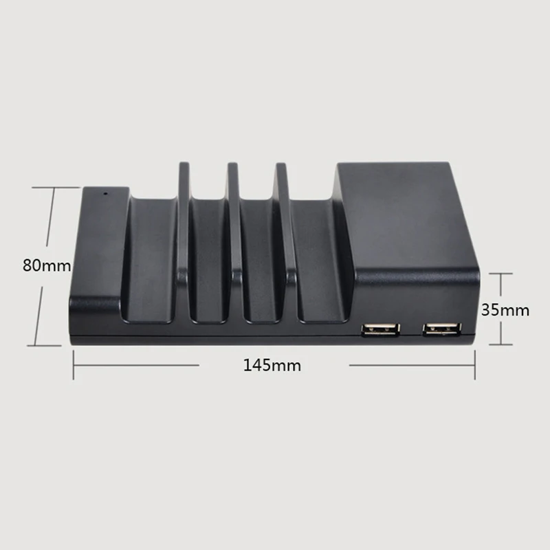 Многофункциональная подставка для мобильного телефона с 4 портами USB зарядное устройство Настольный держатель для телефона IPhone samsung черный цвет