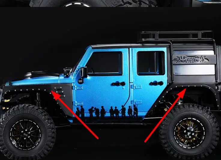 Модифицированные вспышки крыла для Hraxxas T4 TRX 4 DEFENDER LAND ROVER ROCK CRALWER 1/10 RC D90 scx10 II Cherokee
