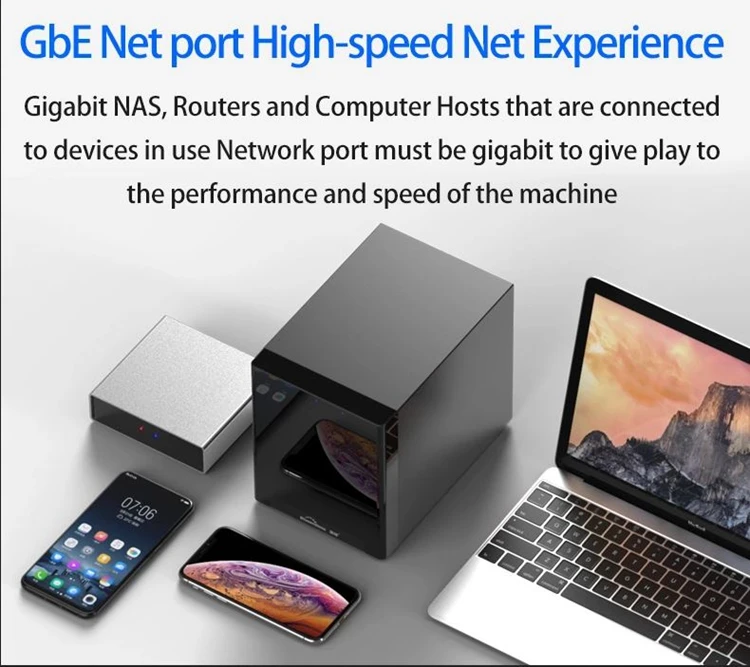 X3 гигабитный Ethernet NAS HDD чехол смарт HDD чехол для 2," SATA жесткий диск