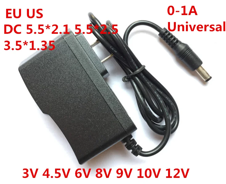 1pcs AC 110-240V DC 3V 4.5V 6V 8V 9V 10V 12V for 1A LED light strips power adapter 12 Volt 1 A Converter supply V | Электроника