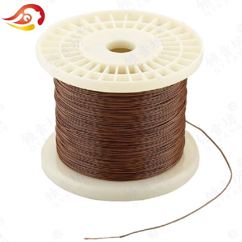 

QYFANG 1,2 м 1 ядерный кабель для обновления наушников DIY модуль наушников 1 привод с эластичным держателем Бронзовый гибкий провод из ПВХ удлини...