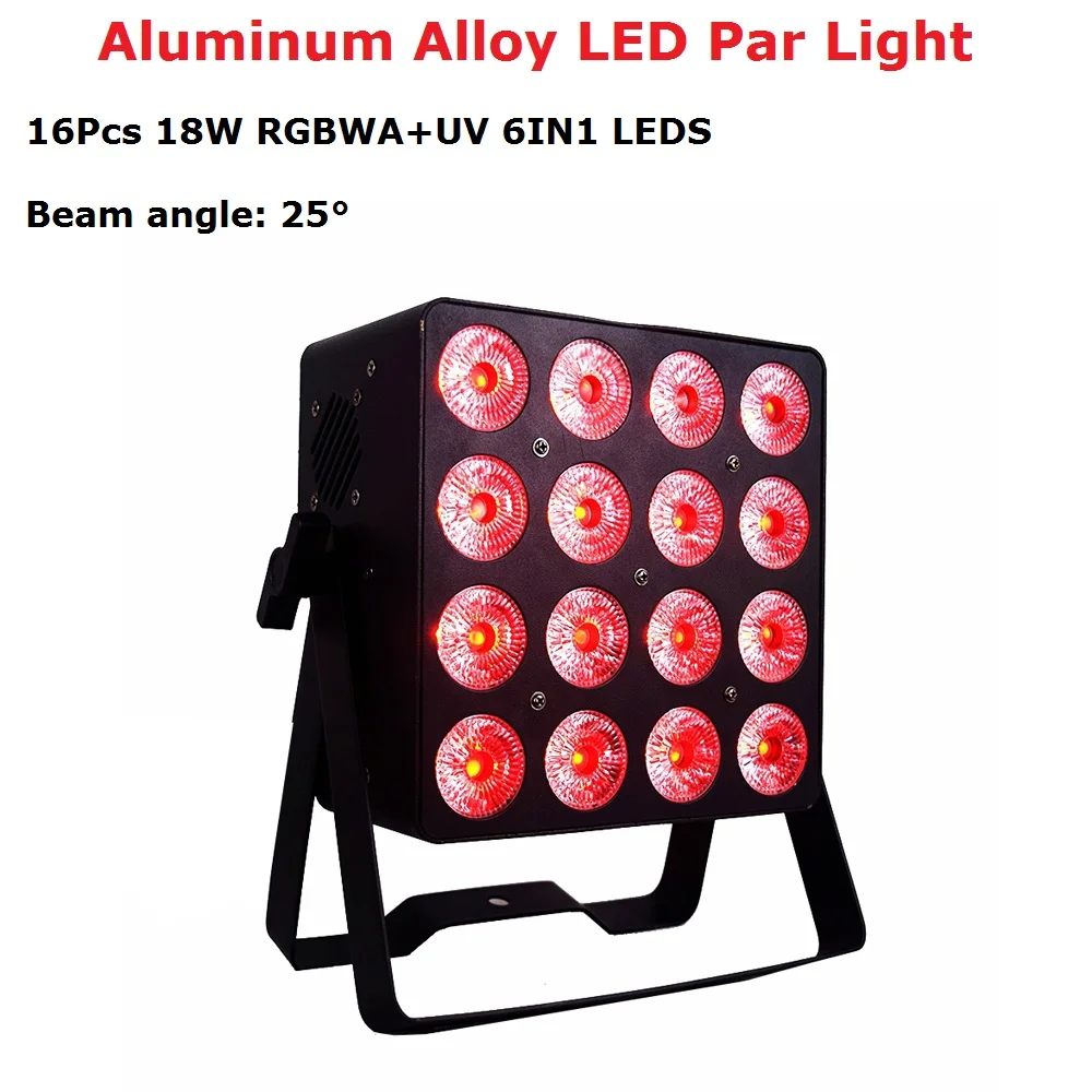 

LED Par 16X18W RGBWA-UV 6IN1 LED Flat Par Light Night Club Light Disco Dj Stage Lighting Effect LED Wash Light Dj Light Strobe