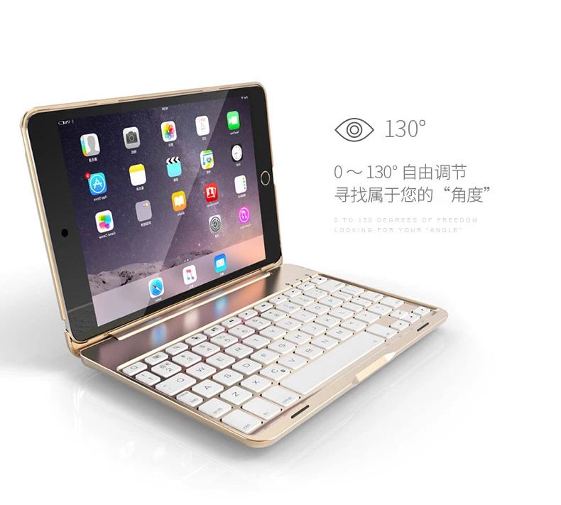 Светильник с подсветкой 7 цветов Беспроводная Bluetooth клавиатура чехол для Apple iPad