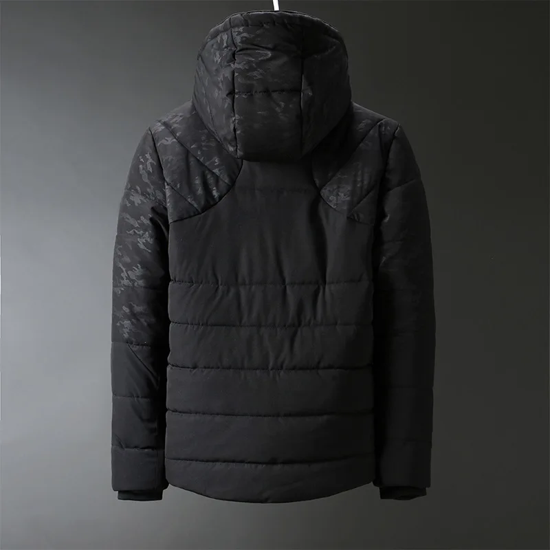 Плюс размер 4XL 5XL 6XL 7XL 8XL мужская с капюшоном и воротником Зимняя парка хлопковой