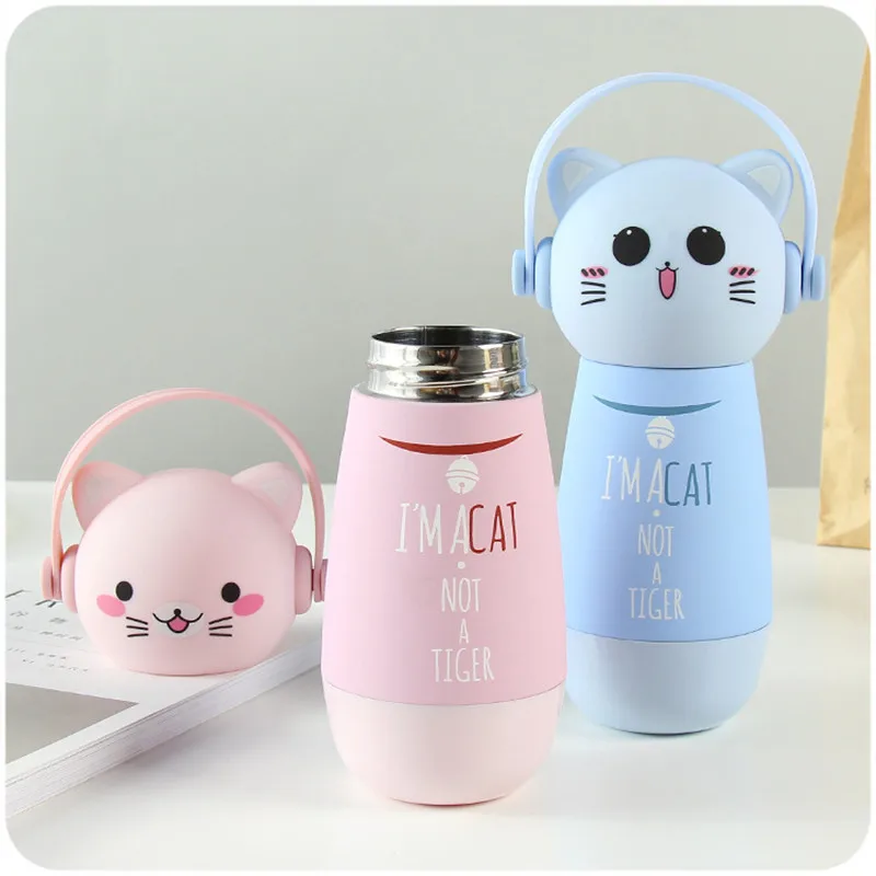 Candy Color Thermos Cups Girls Stainless Steel Vacuum Flasks Thermoses Travel Mugs School Cup My Water Bottles Sport Kids Bottle | Дом и сад