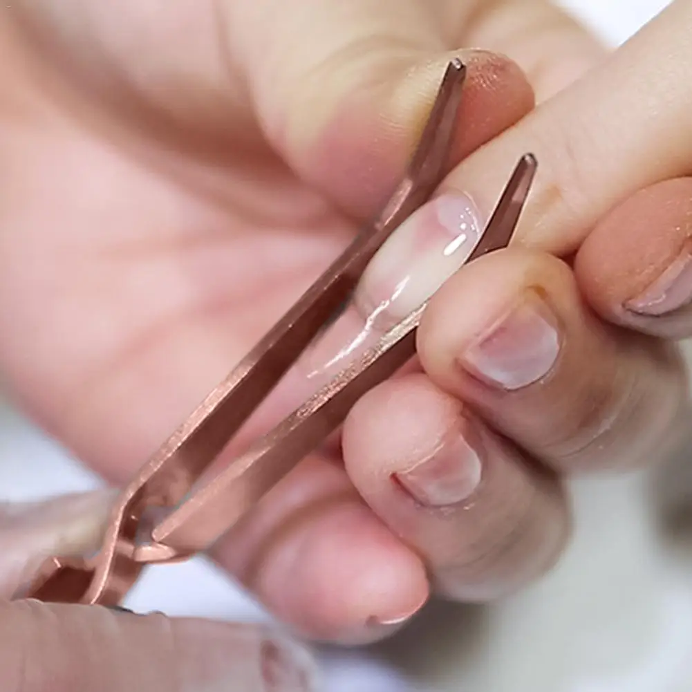 Cross Lock Stainless Steel Reverse Action Curved Straight Tweezer Acrylic Nail Shaping Tweezers Maintenance Hand Tools | Красота и
