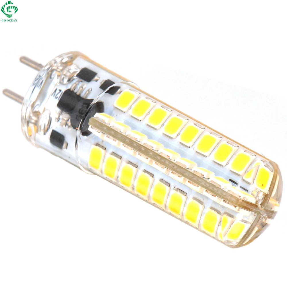 gy6.35 привел колба 12в AC / DC 4W 9W силикон лодку огня 48 SMD 2835 замены галогенных ламп 72