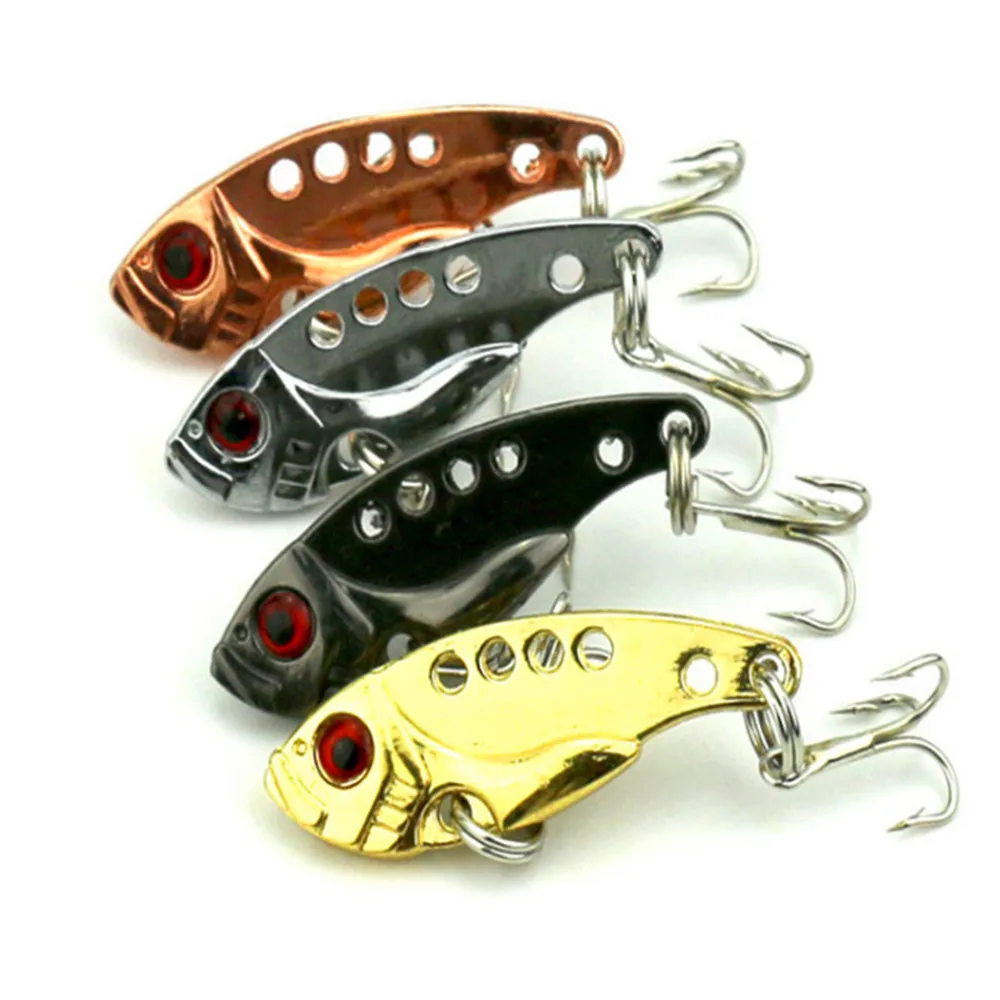 Fishinapot 1 шт. 3,5 см 3,5 г Из Металла Ложка VIB Мини рыболовную приманку приманка воблер с 2 тройные вибрирующие Крючки приманки бас Пайк приманки