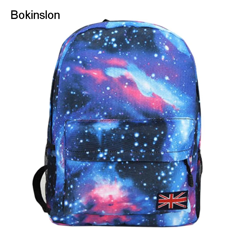 Bokinslon модный рюкзак женская школьная сумка унисекс мужская Звездная Вселенная