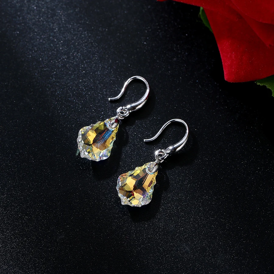 MALANDA Мода Кристалл от Swarovski набор капли воды ожерелье серьги для женщин Ювелирные