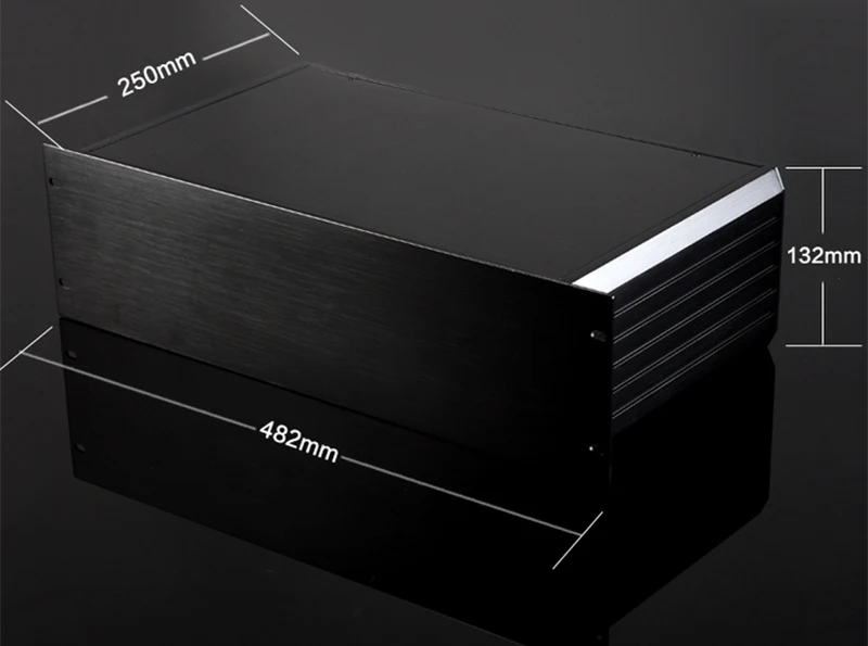 1 piece 3 U chassis rack mount aluminum project box enclosure 132(H)x482(W)x250(L) mm | Обустройство дома