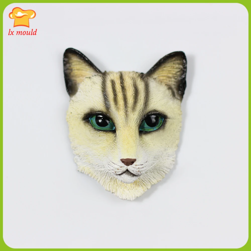 

LXYY New Cat Head Fondant Silicone Mould Chocolate DIY Decoration Baking Molds Handmade Clay Craft