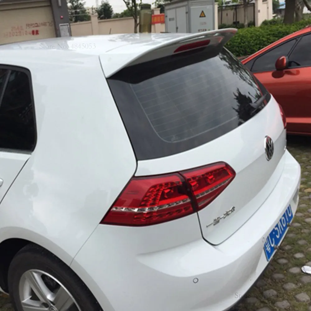 Черный спойлер для Volkswagen Golf 7 2014-2016 АБС-пластик неокрашенный задний багажник