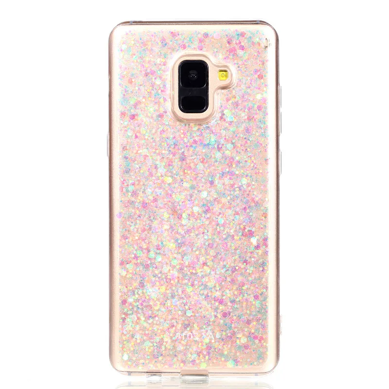 Для Samsung A8 Plus 2018 A730 чехол цветной Блестящий Силиконовый ТПУ гелевый мягкий для Galaxy