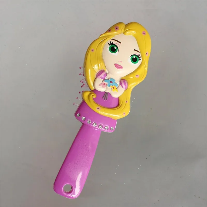Дисней Принцесса замороженная щетка для волос brosse cheveux Kids нежная Антистатическая щетка кудрявый клубок Русалка щетина ручка Клубок Расческа
