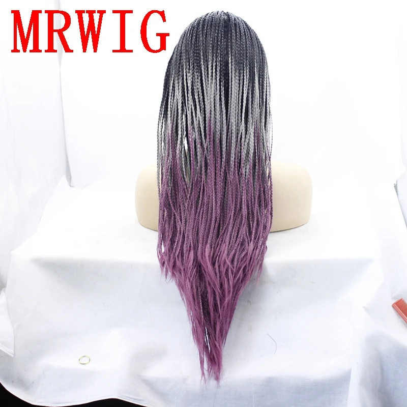MRWIG средняя часть коробка косы Glueless передний парик шнурка 26in 650 г реальное