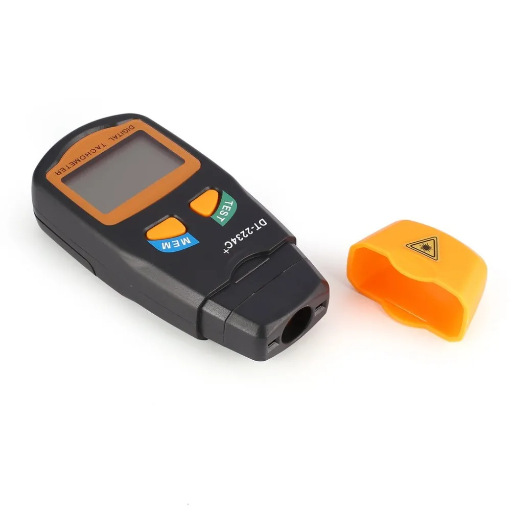 DT2234C + Ручной ЖК цифровой Мини Бесконтактный Лазерный Фото Тахометр RPM измеритель