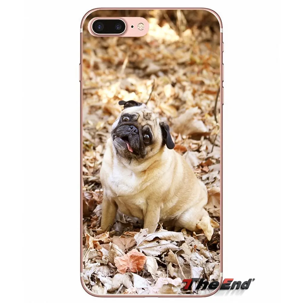 Красивая милая собака мопс ультратонкий резиновый чехол для Huawei G7 G8 P7 P8 P9 Lite Honor 4C