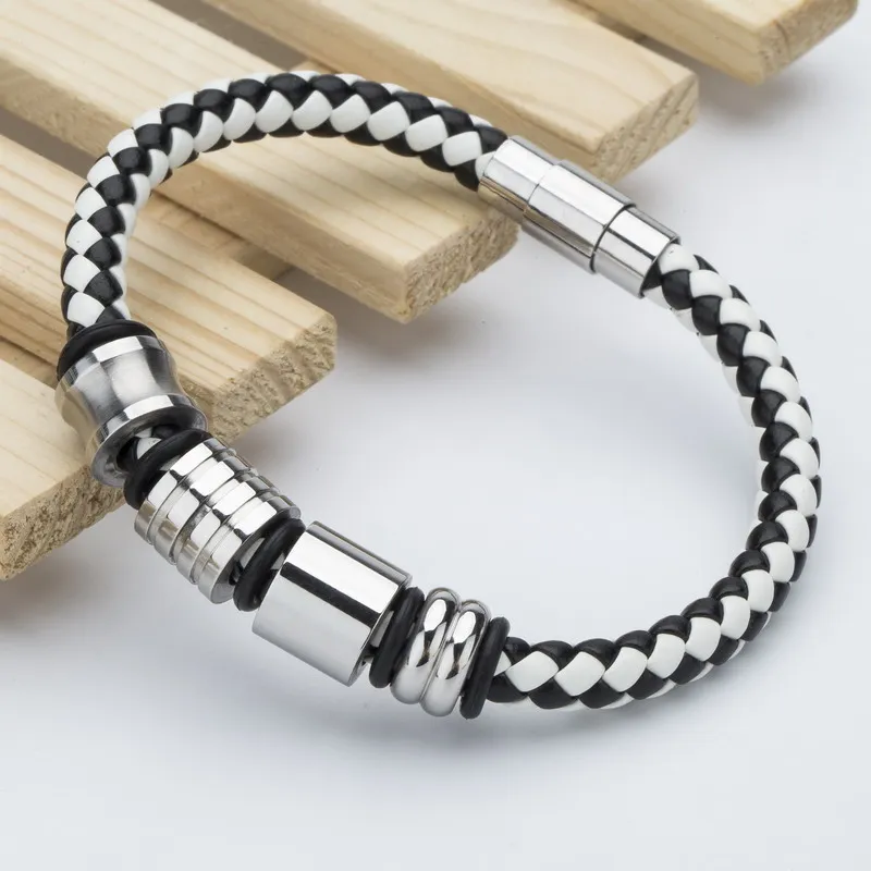 Лучшие брендовые роскошные мужские браслеты из натуральной кожи модные женские