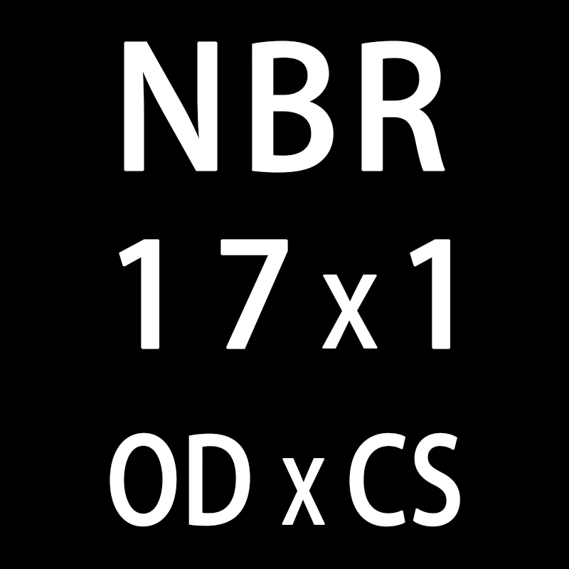 50 шт./лот резиновым кольцом NBR уплотнительное кольцо 1 мм Толщина OD11/12/13/14/15/16/17/18/19/20 мм уплотнительное кольцо нитрил прокладка кольца масла - Цвет: OD17mm