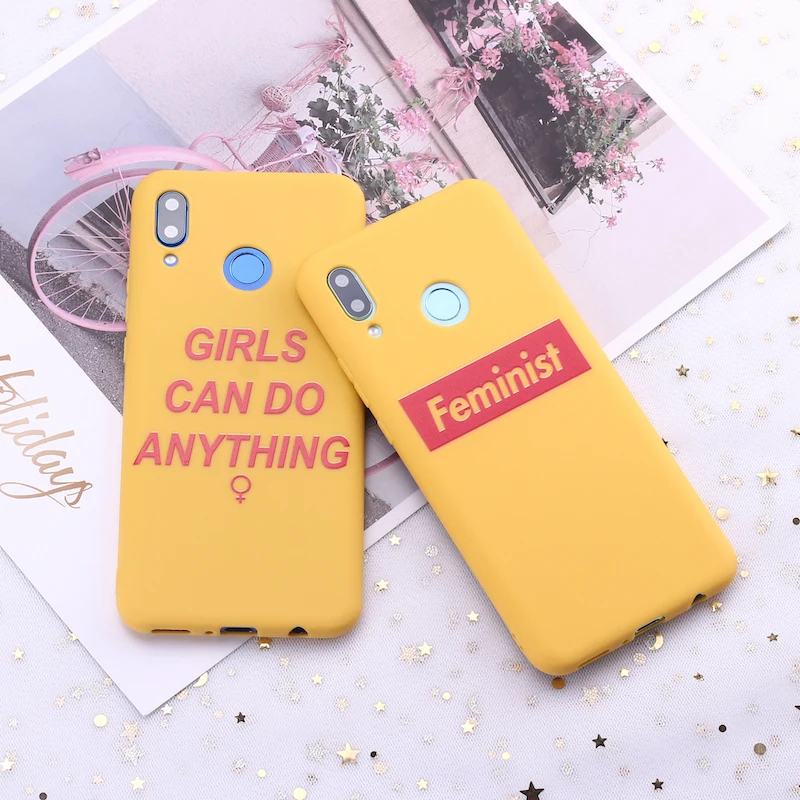 For Samsung A41 S8 S9 S10 S10e S20 Plus Note 8 9 10 A7 A8 Girls Feminist Girl Gang Candy Silicone Phone Case Cover Capa Fundas | Мобильные