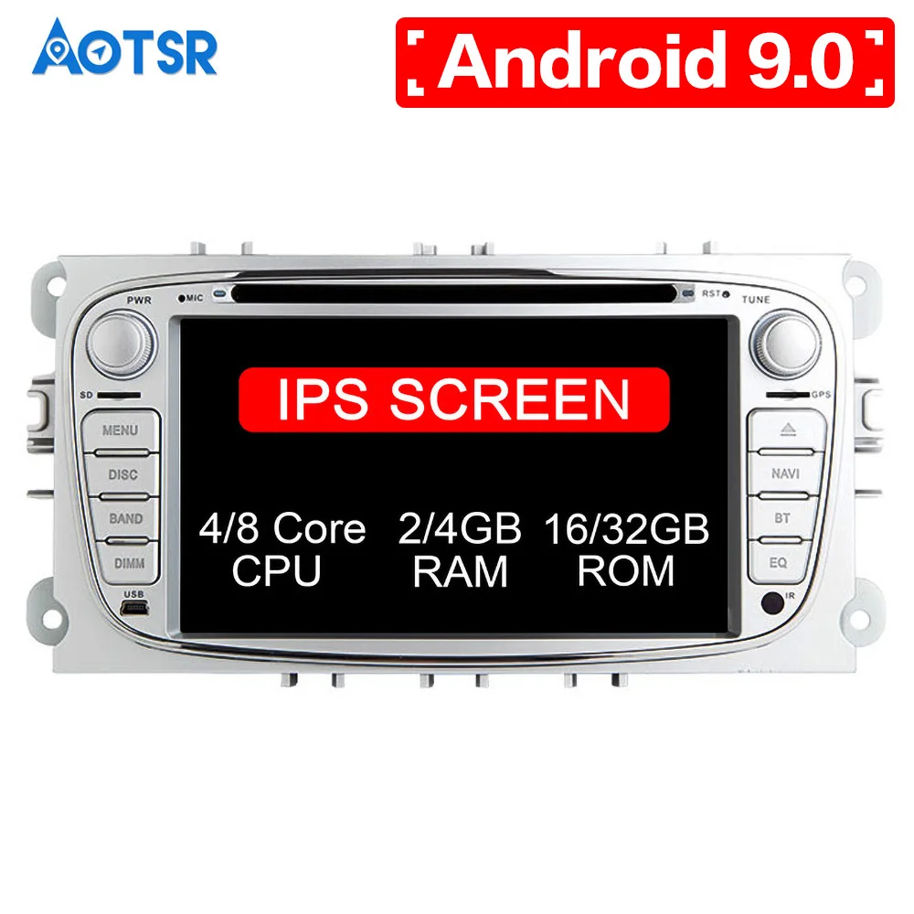 Android 9 0 Octa 8 Core 4 Гб + 32 ГБ Автомобильный DVD Плеер GPS Navi для Ford Mondeo S MAX Connect FOCUS 2 2008 2011