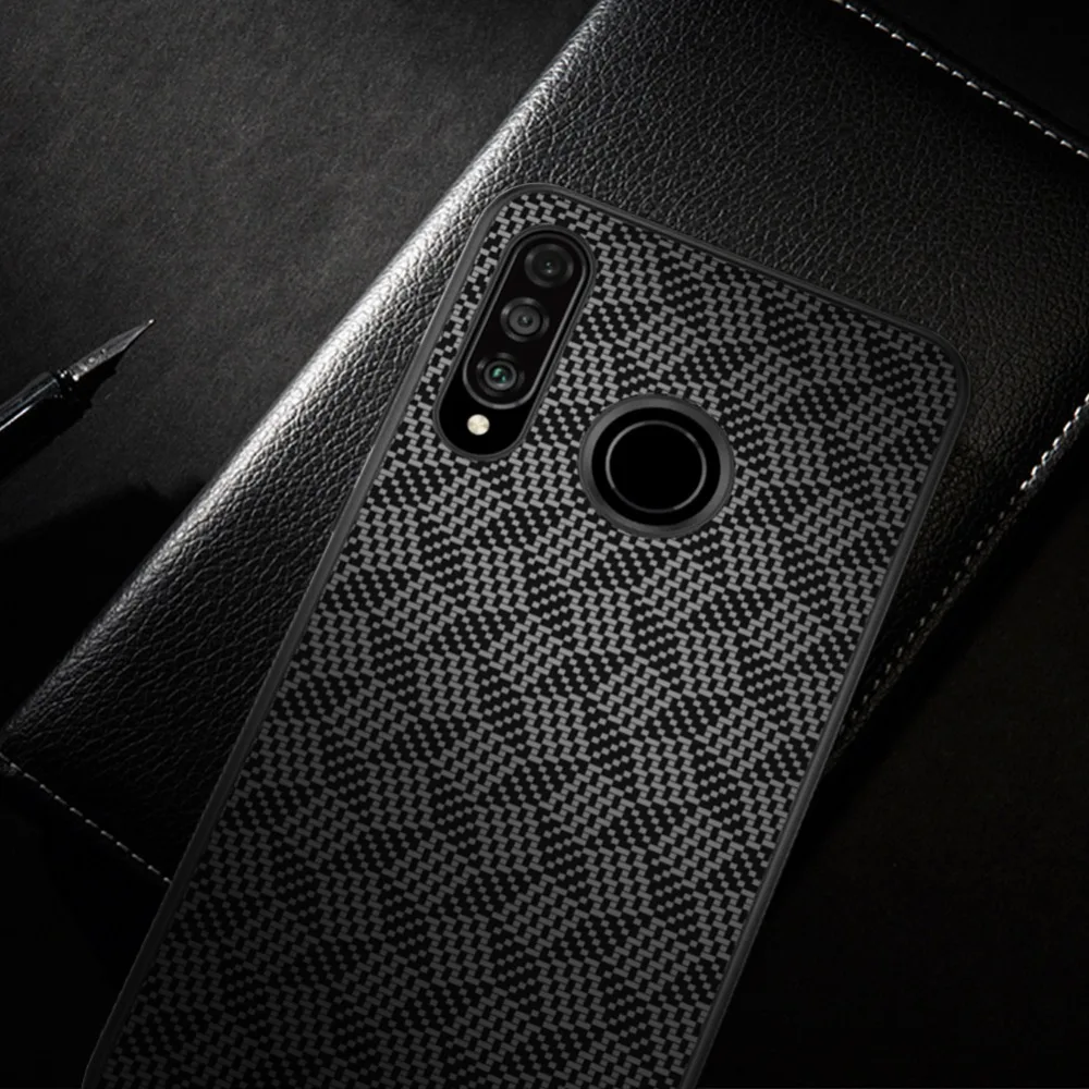 Huawei P30 Lite чехол Nillkin арамидное волокно Жесткий PC пластик ультра тонкий ТПУ с магнитной задней крышкой для телефона для huawei Nova 4E Capa