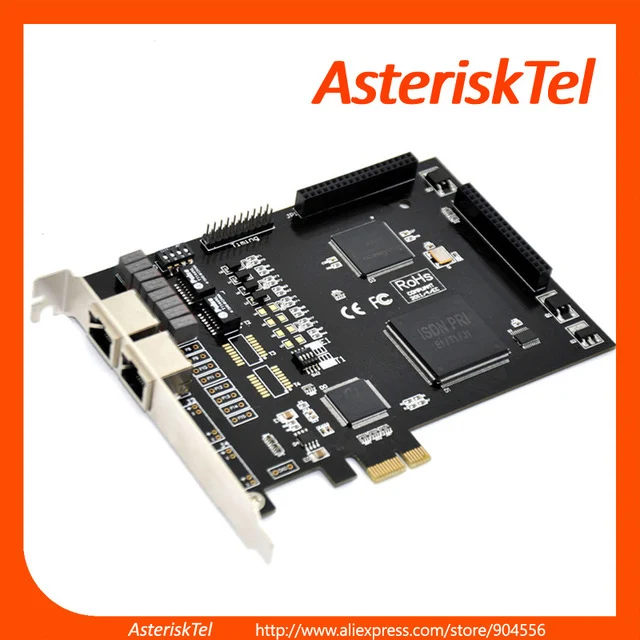 Двойной порт ISDN PRI TE220E PCI E цифровая карта T1 E1 Sup Port s Digium Sangom card FreePBX Issabel Asterisk для VoIP