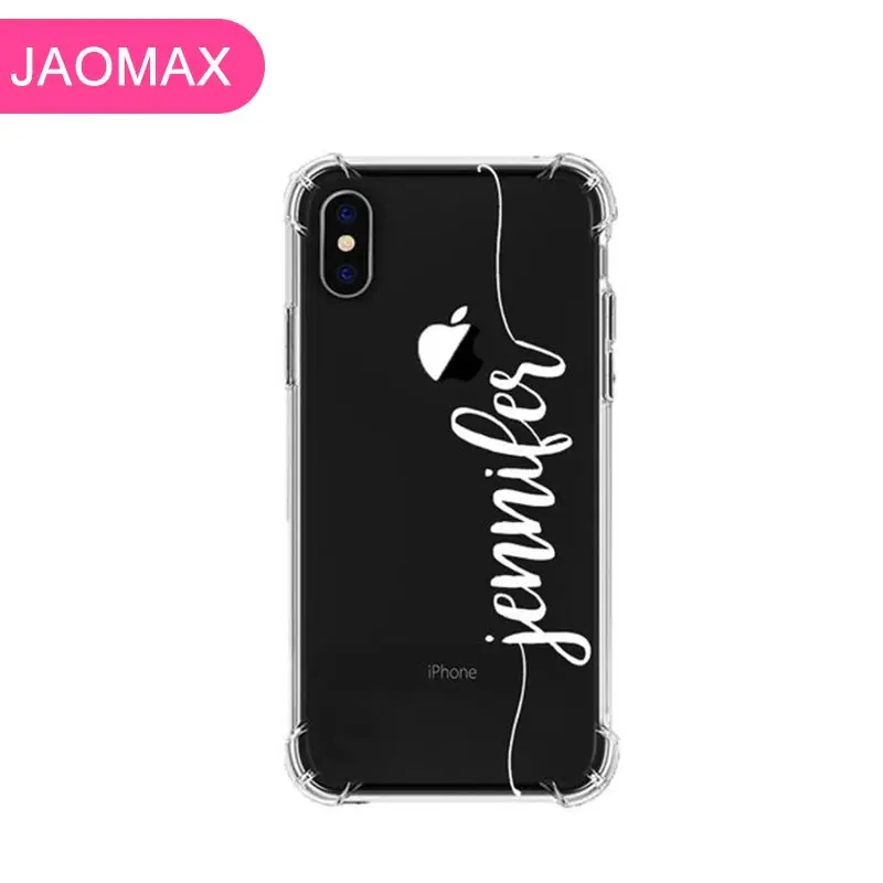 Jaomax противоударный Броня прозрачный настраиваемый чехол для телефона iPhone 11 Xs Max 6 7 8 Plus Xr защита задней крышки Capa Fundas
