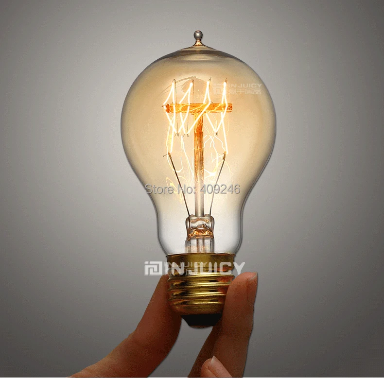 

A19 Circle Marconi Smoked Light Bulb Lamp Vintage Edison Reproduction 40 Watt 60 Watt Clear Glass E27 AC220V