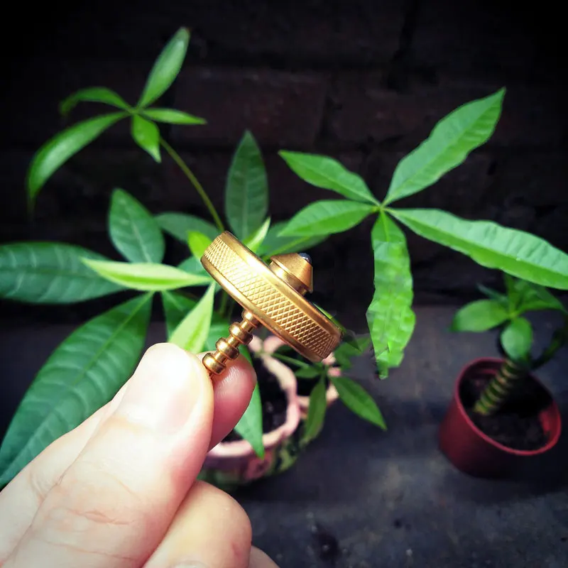 Ручной Спиннер из чистой меди винтажный 2 в 1 для пальцев спиральный EDC взрослых