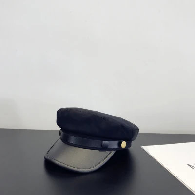 Военный Hat Весна Лето Винтаж Лоскутная берет Кепки для Для женщин Англия Стиль