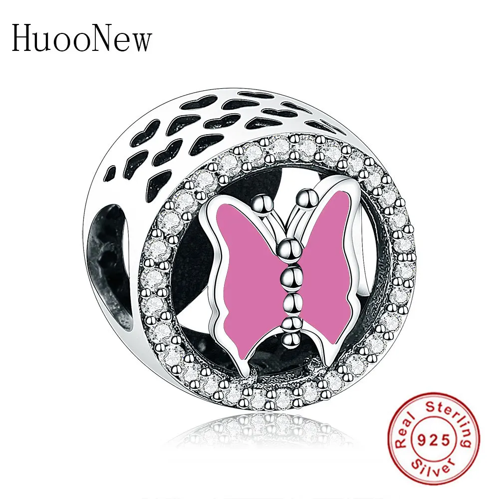 HU0140 Fit Pandora Амулеты Браслет с подвесками Розовый Синий Зеленый Единорог Пони бусины 925 стерлингового серебра ювелирные изделия подарок Pulsera DIY - Цвет: HU0140