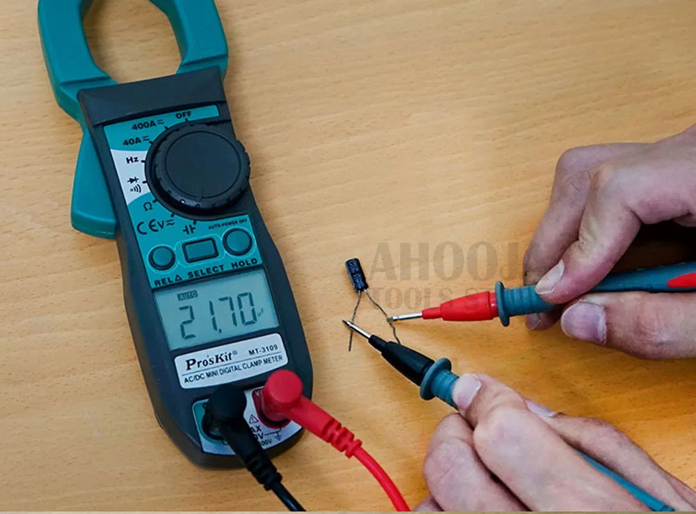 ProsKit MT-3109 AC DC ток цифровой клещи мультиметр Частота тока Емкость тестовый метр электрик ручные инструменты