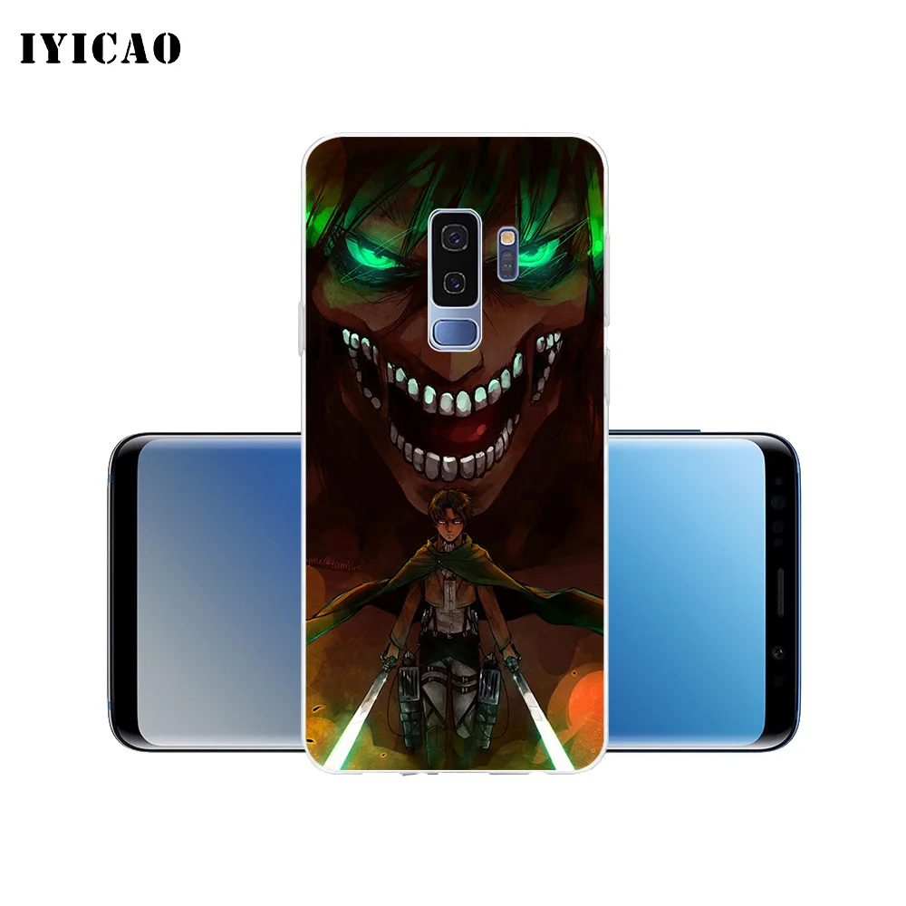 IYICAO Eren Jaeger Attack on Titan Мягкий силиконовый чехол для телефона Samsung Galaxy S10e S10 S9 S8 Plus S7 Edge