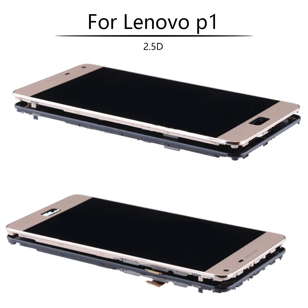Оригинальный 5 &quotдисплей для Lenovo Vibe P1 LCD сенсорный экран с рамкой дигитайзер LENOVO