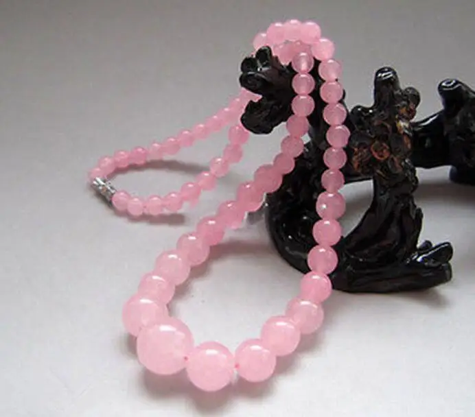 

NEW Beautiful 6-14mm Pink Beads Necklace 18"