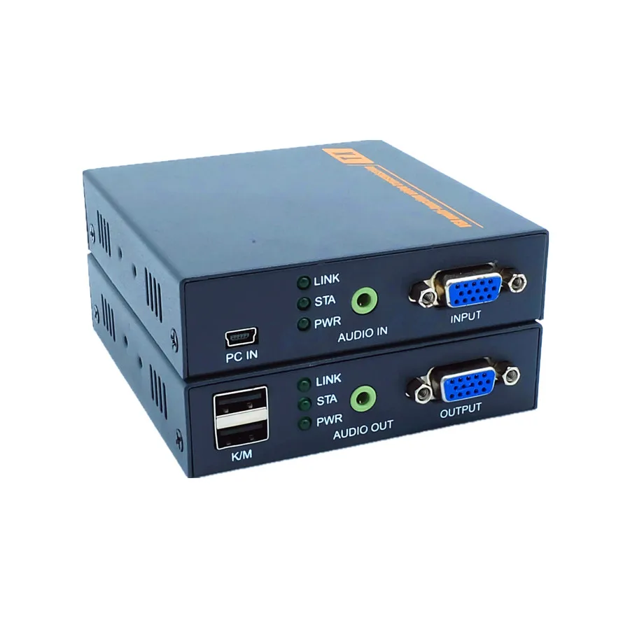 660ft VGA USB KVM аудио по IP Extender 1080 P передатчик vga видео клавиатура Мышь через ethernet rj45 cat5e