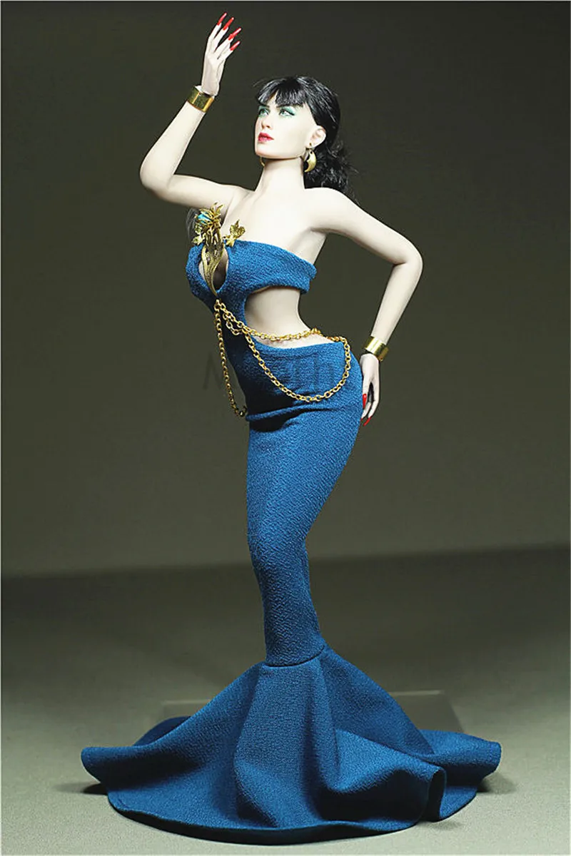 Коллекция 1/6 весы ногтей поталь с Синяя юбка платье для детей возрастом от 12