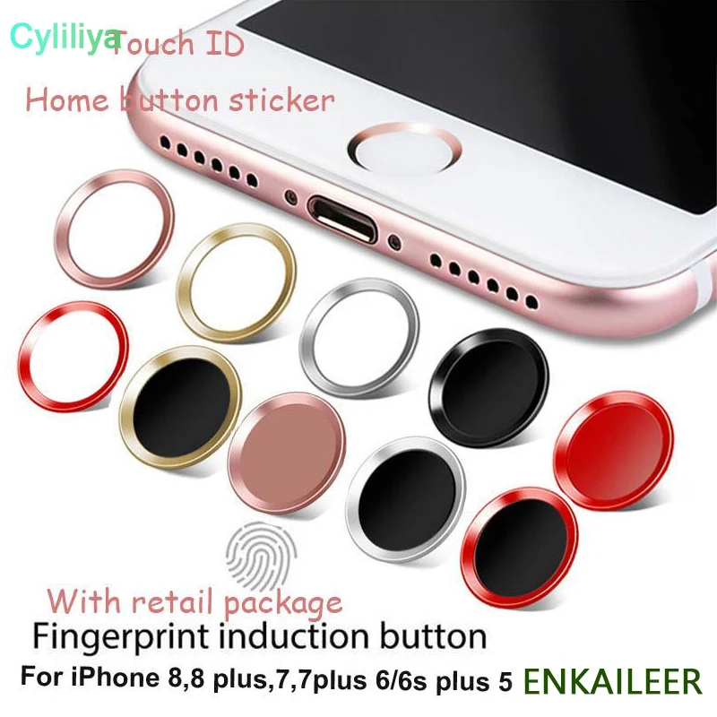 Touch ID металлический алюминиевый сплав кнопка для дома круглая Защитная Наклейка